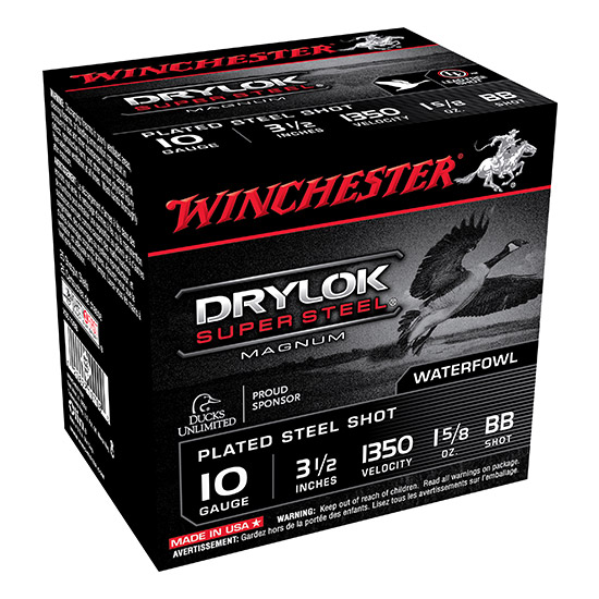 WIN SUPER-X DRYLOK STEEL 10GA 1 5/8OZ BB 25/10 - Ammunition